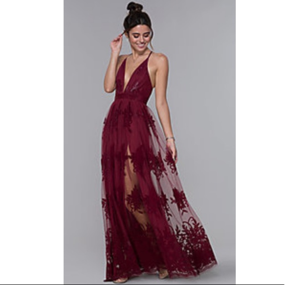 Burgundy Prom Dress!